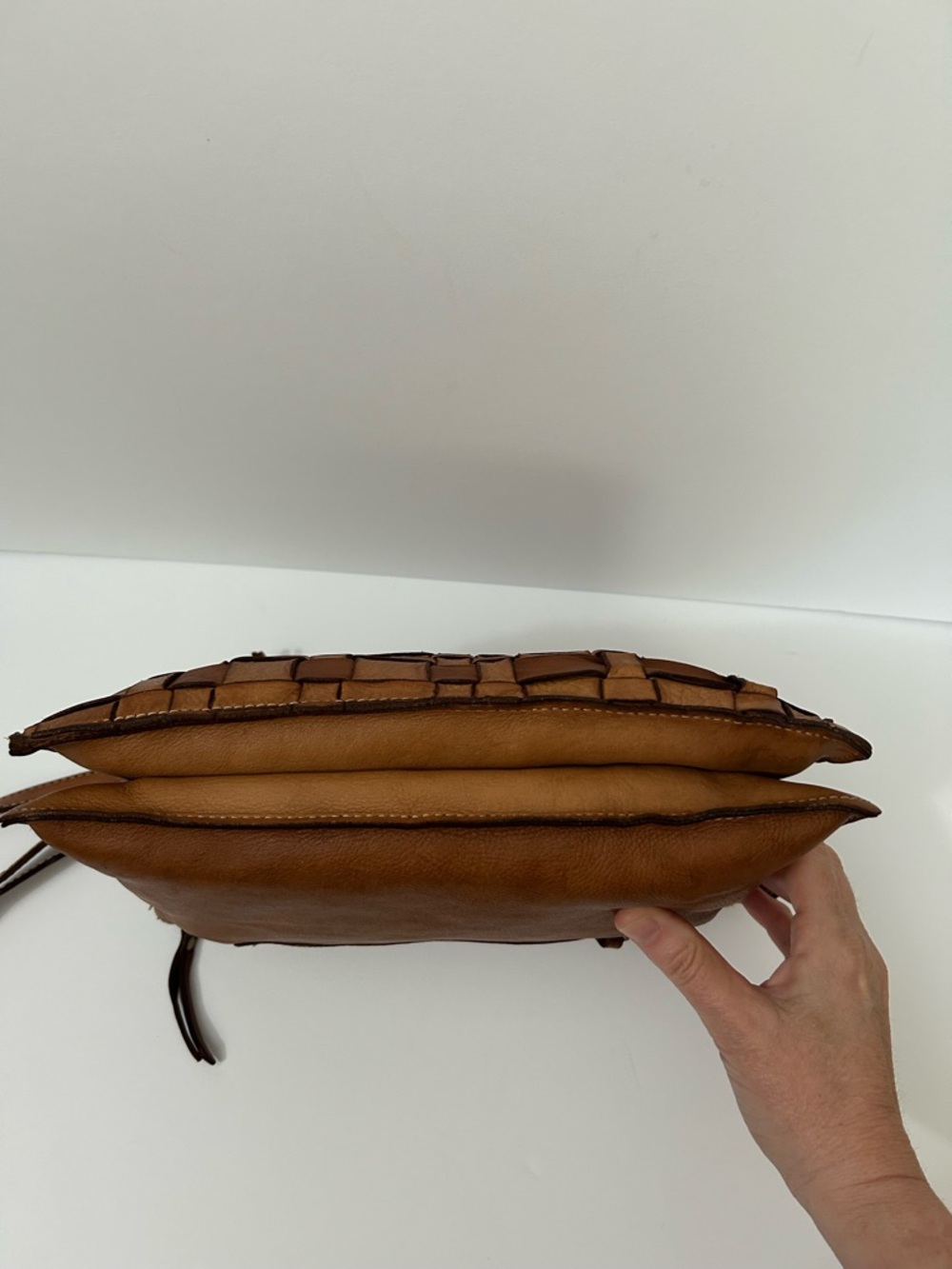 Constanza Rota - Woven Leather Crossbody Bag. Made in Italy - Picture 6 of 16